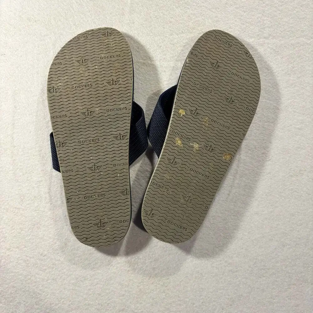 Dockers Men's Navy Blue Webbing Strap Flip Flop Sandals